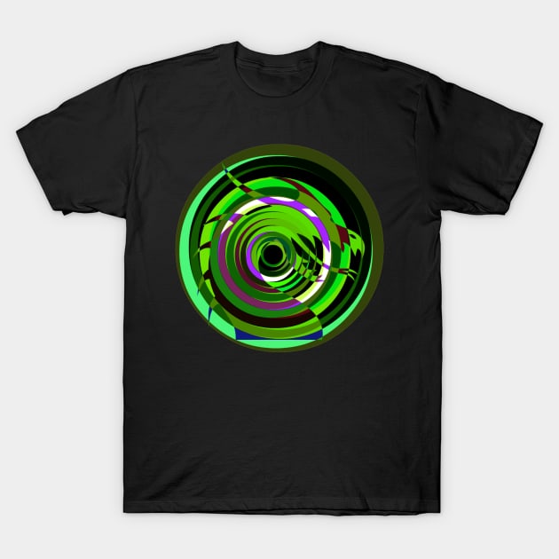 Green Dragon Head Mandala T-Shirt by TheDaintyTaurus